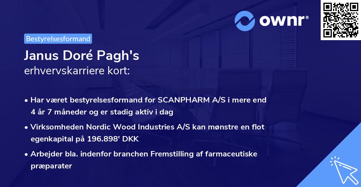 Janus Doré Pagh's erhvervskarriere kort