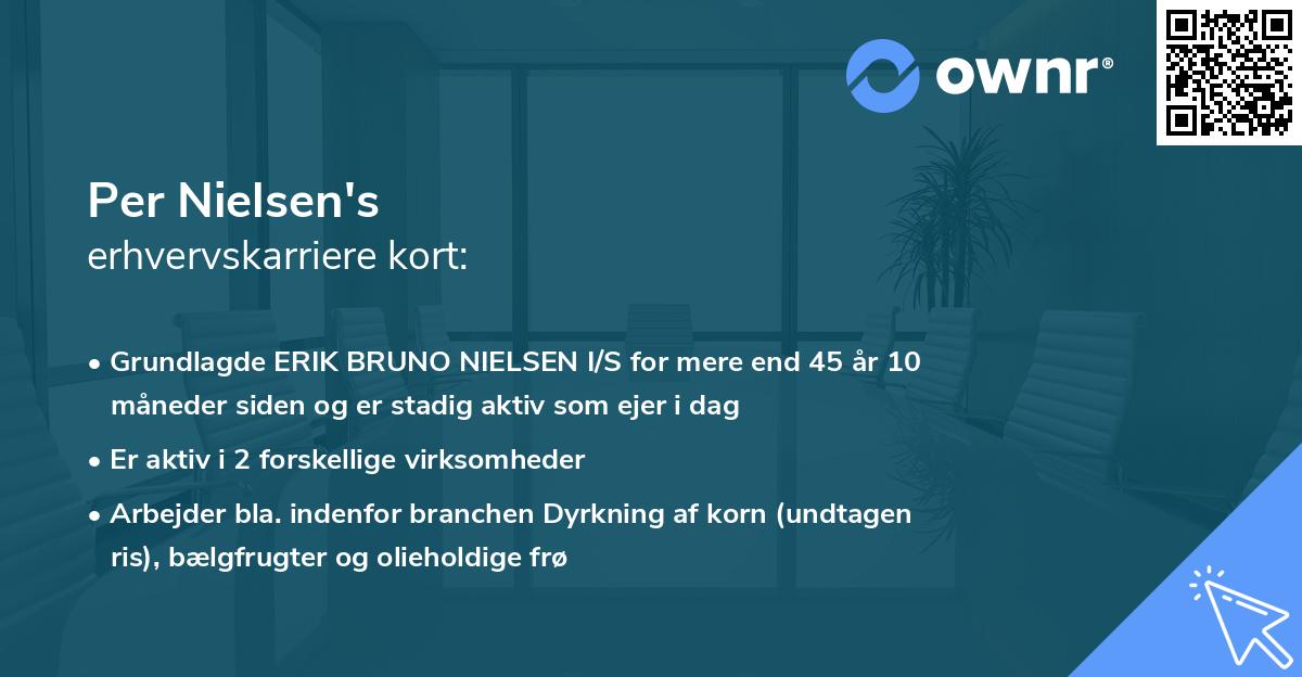 Per Nielsen's erhvervskarriere kort