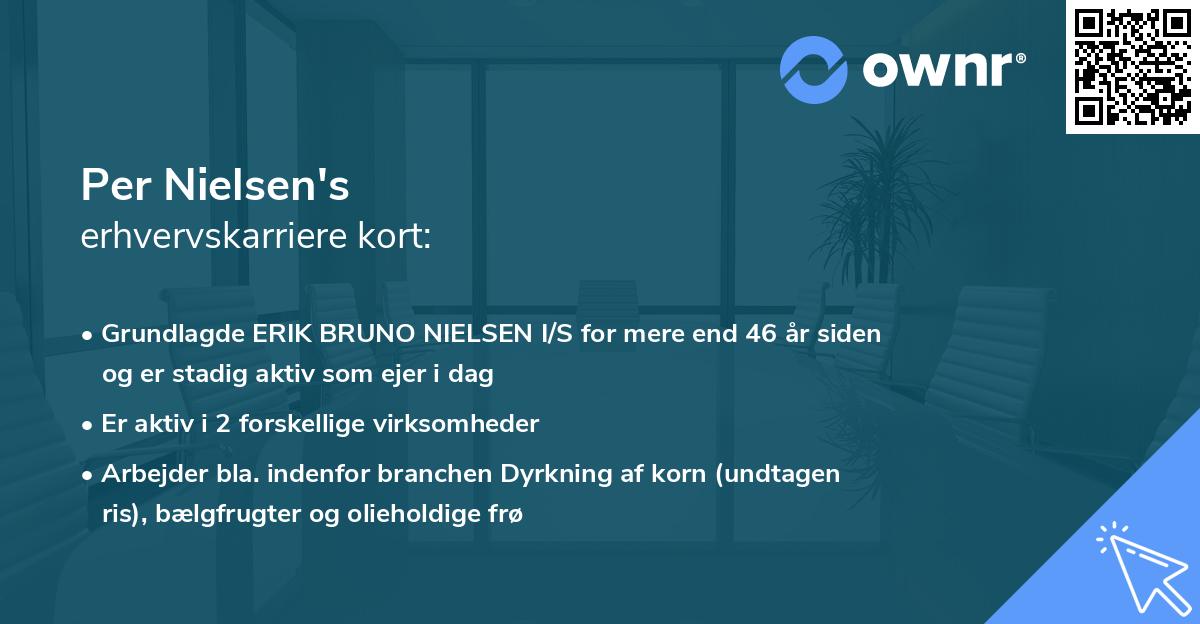 Per Nielsen's erhvervskarriere kort