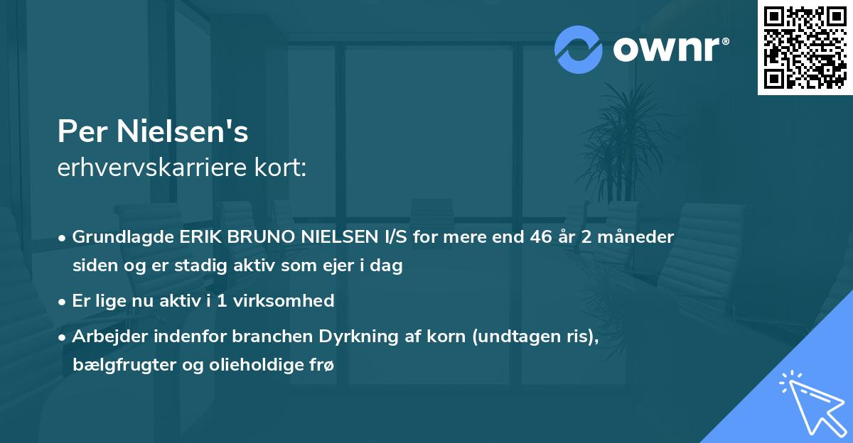 Per Nielsen's erhvervskarriere kort