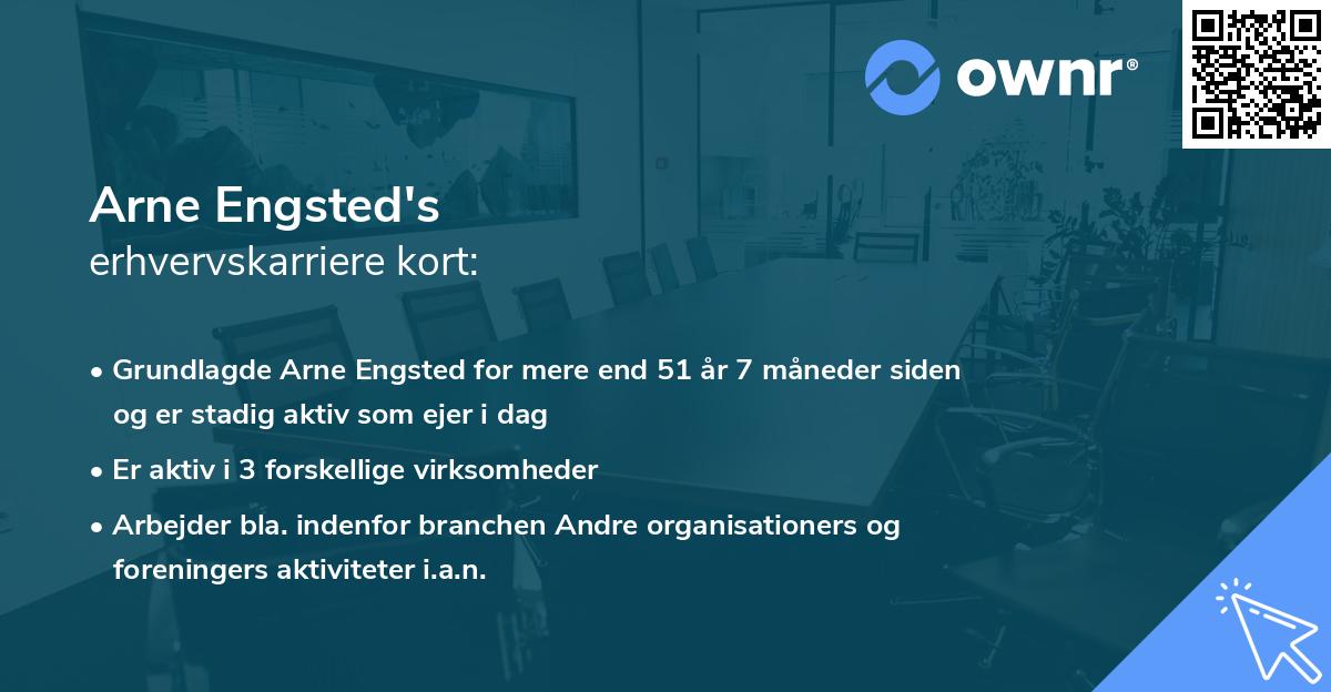 Arne Engsted's erhvervskarriere kort