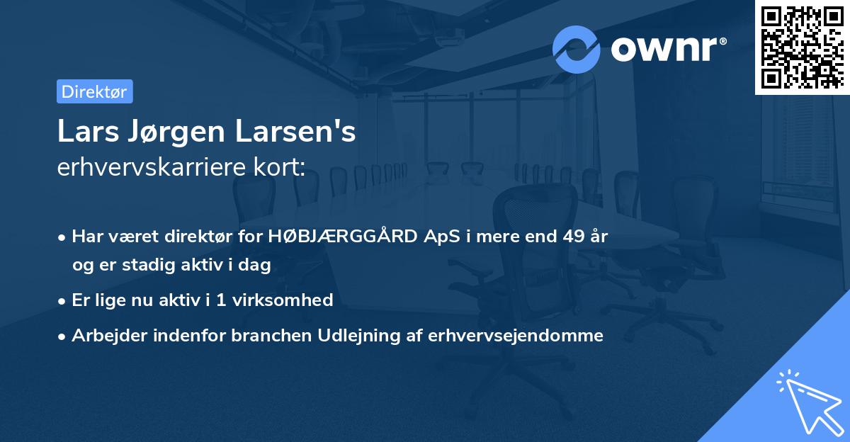 Lars Jørgen Larsen's erhvervskarriere kort