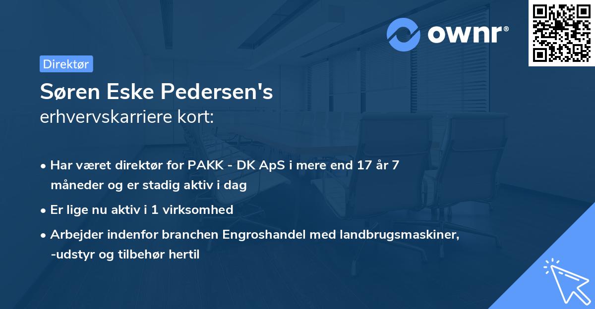 Søren Eske Pedersen's erhvervskarriere kort
