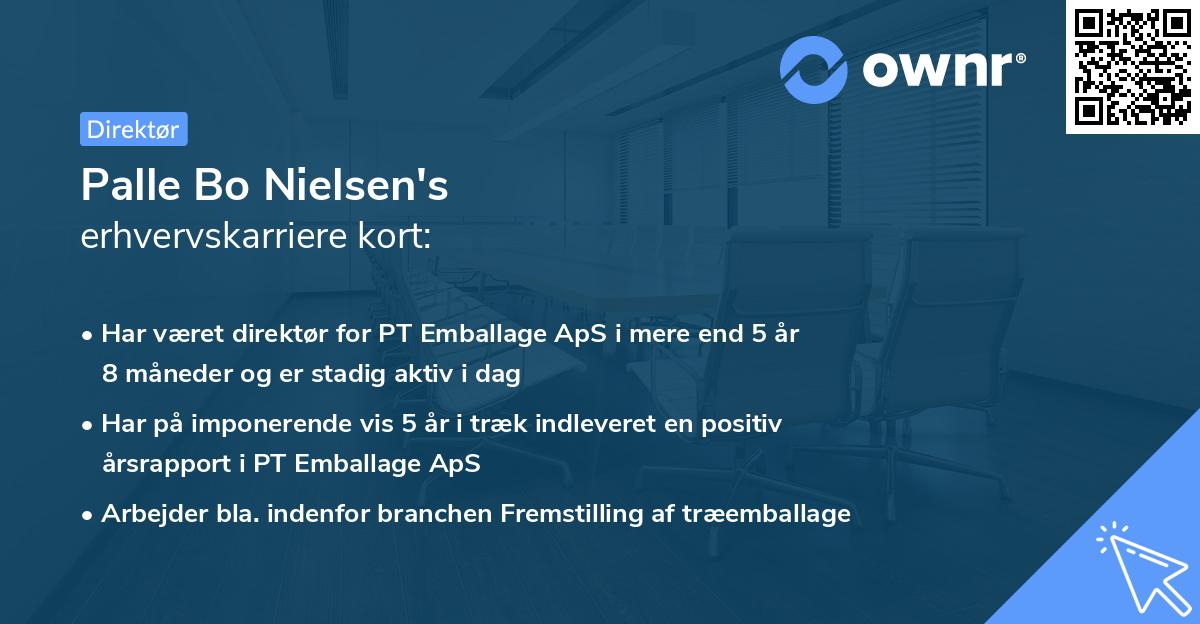 Palle Bo Nielsen's erhvervskarriere kort