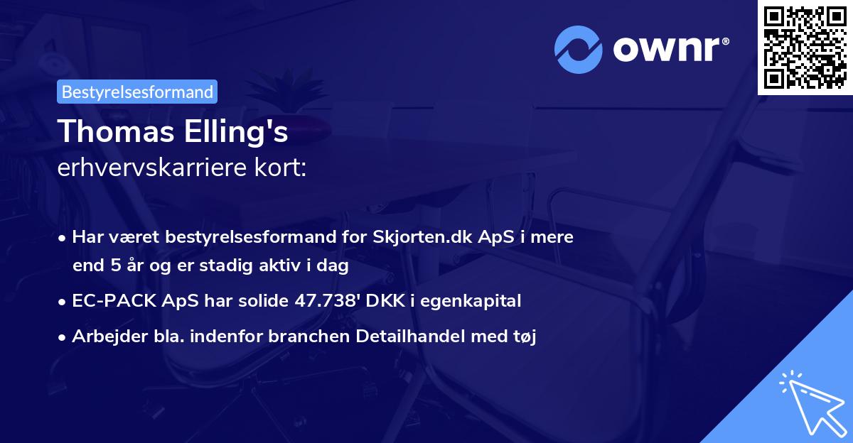 Thomas Elling's erhvervskarriere kort