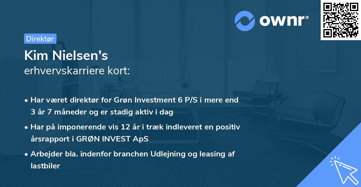 Kim Nielsen's erhvervskarriere kort