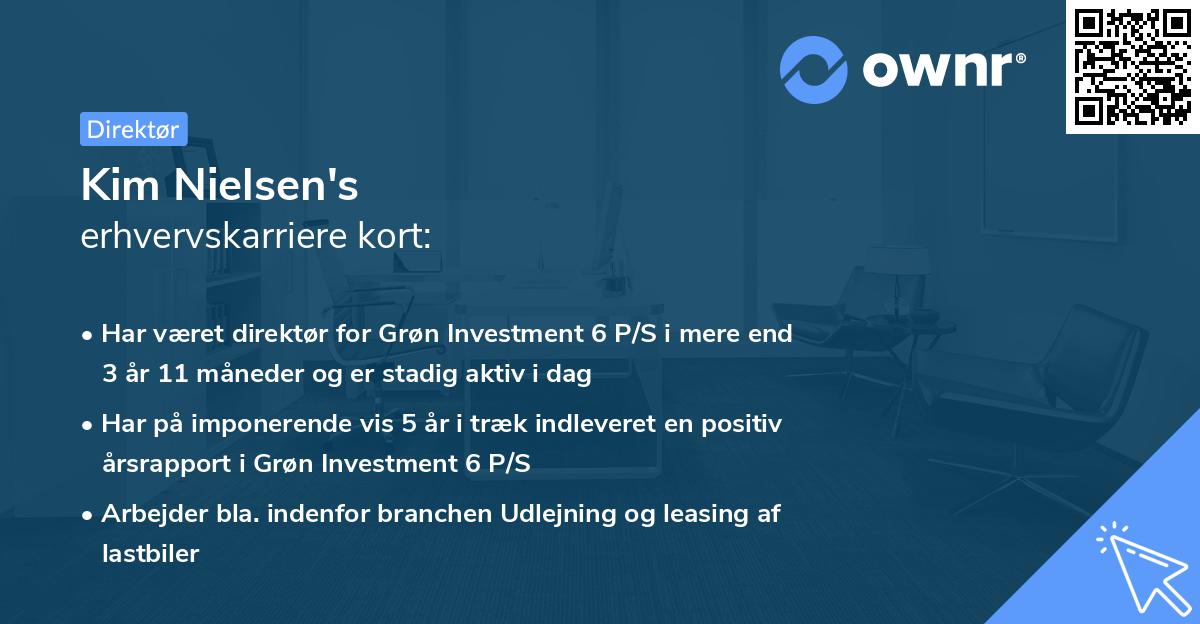 Kim Nielsen's erhvervskarriere kort