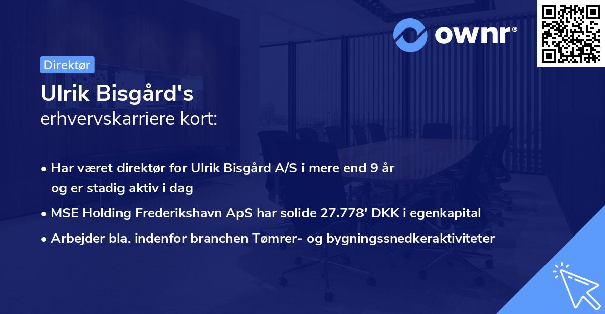 Ulrik Bisgård's erhvervskarriere kort