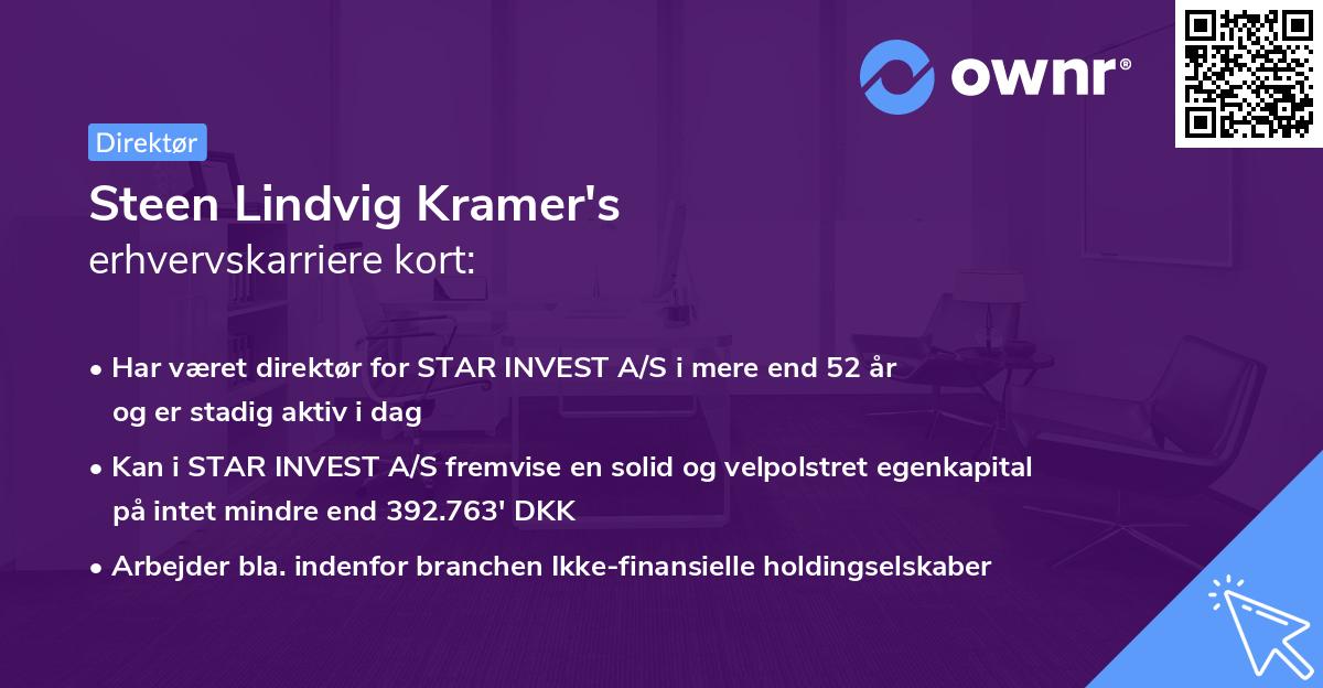 Steen Lindvig Kramer's erhvervskarriere kort