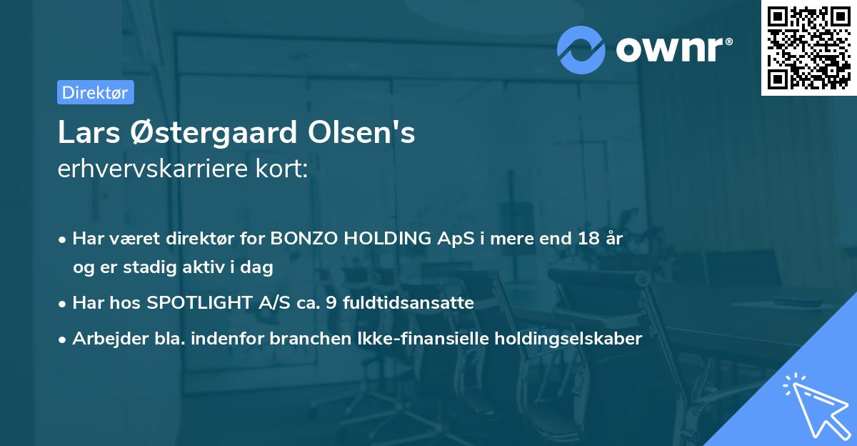 Lars Østergaard Olsen's erhvervskarriere kort