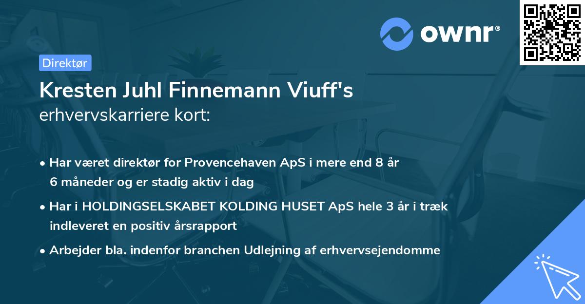 Kresten Juhl Finnemann Viuff's erhvervskarriere kort
