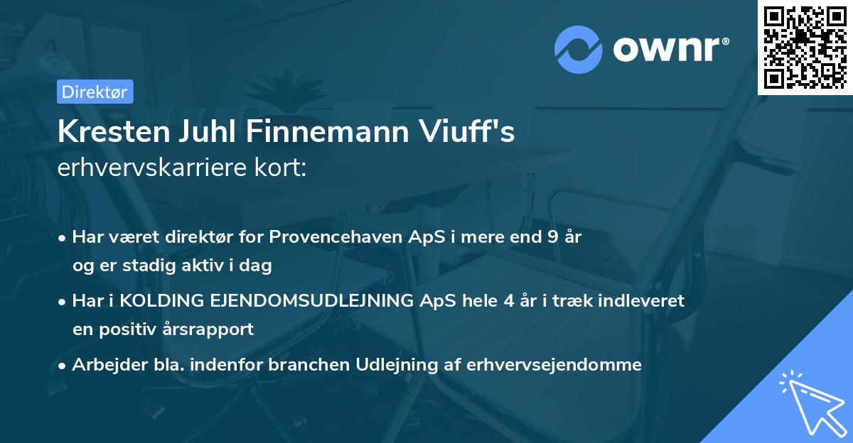 Kresten Juhl Finnemann Viuff's erhvervskarriere kort