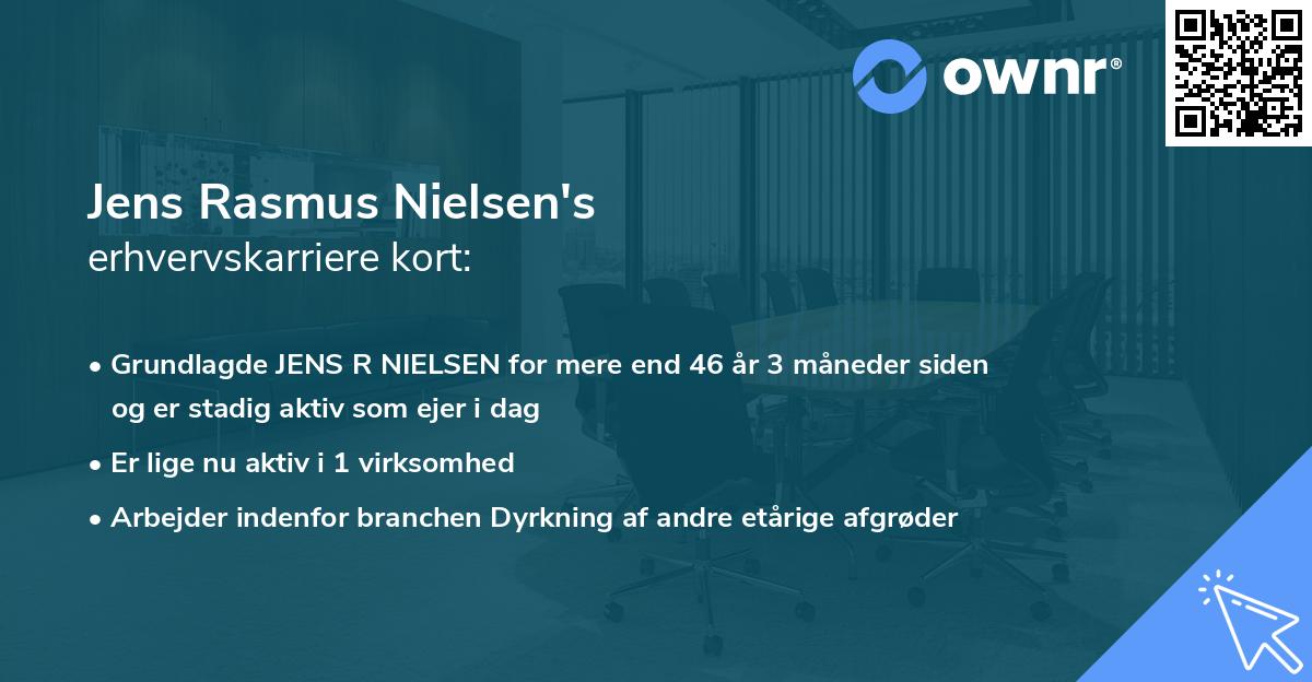 Jens Rasmus Nielsen's erhvervskarriere kort