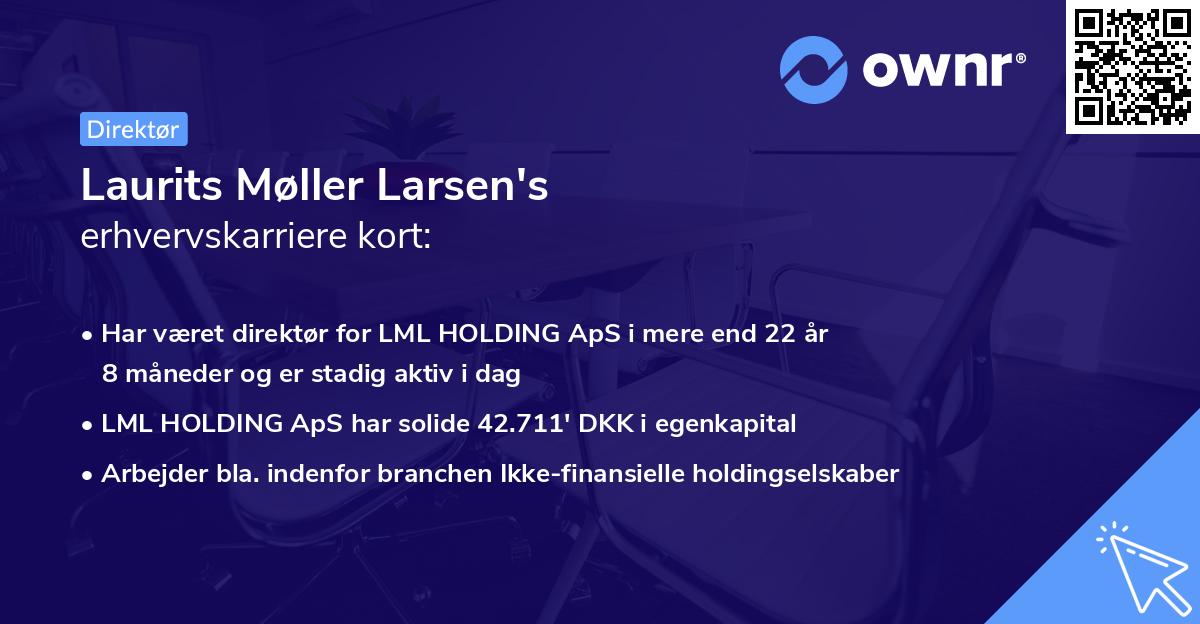 Laurits Møller Larsen's erhvervskarriere kort