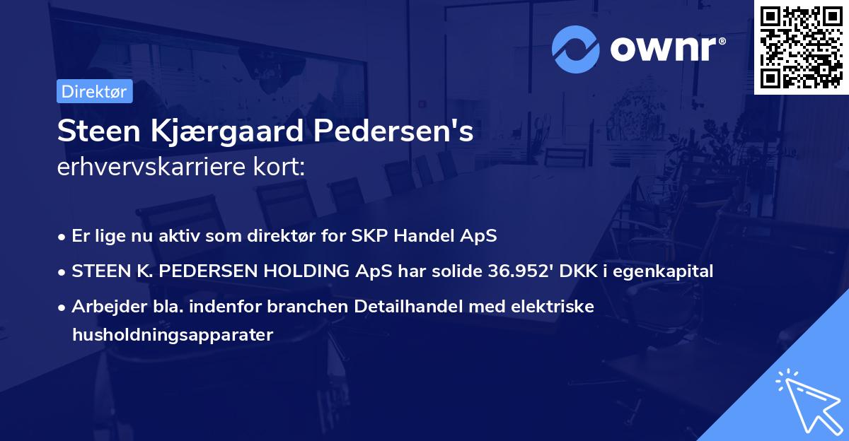 Steen Kjærgaard Pedersen's erhvervskarriere kort