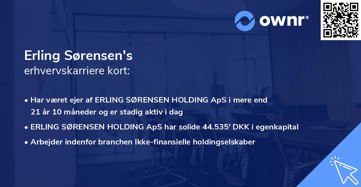 Erling Sørensen's erhvervskarriere kort