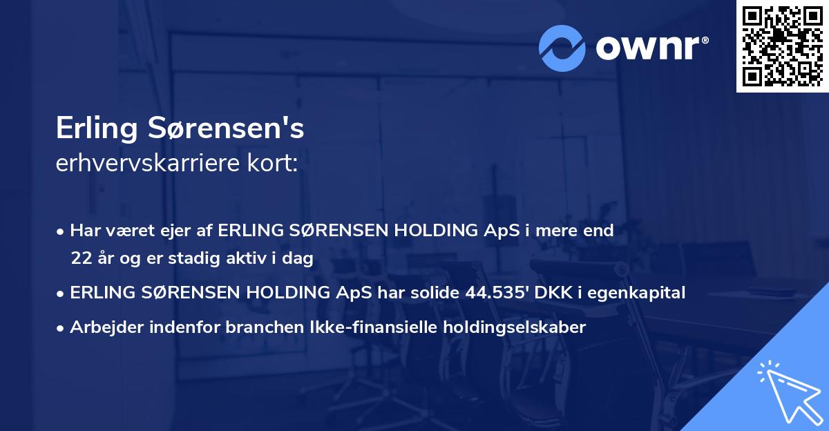 Erling Sørensen's erhvervskarriere kort