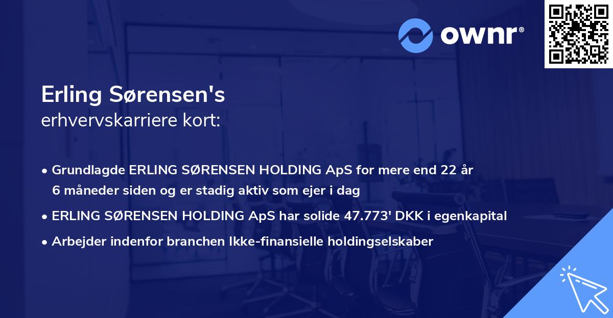 Erling Sørensen's erhvervskarriere kort