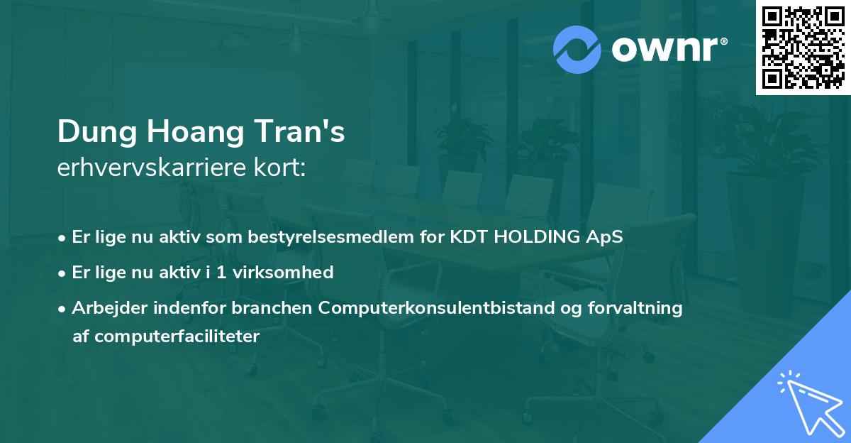 Dung Hoang Tran's erhvervskarriere kort