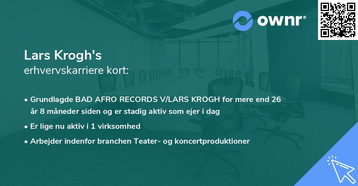 Lars Krogh's erhvervskarriere kort
