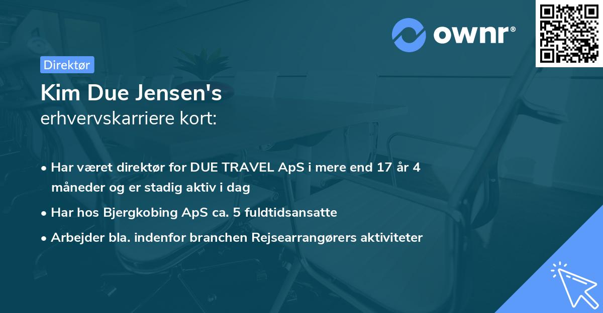 Kim Due Jensen's erhvervskarriere kort