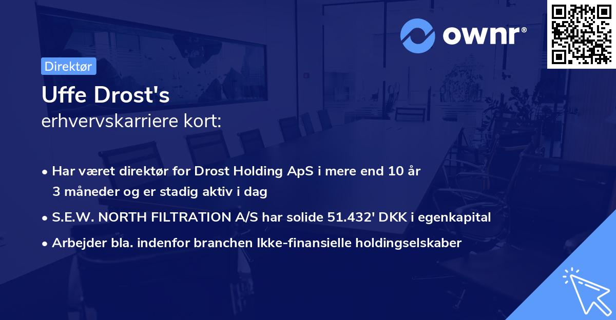 Uffe Drost's erhvervskarriere kort