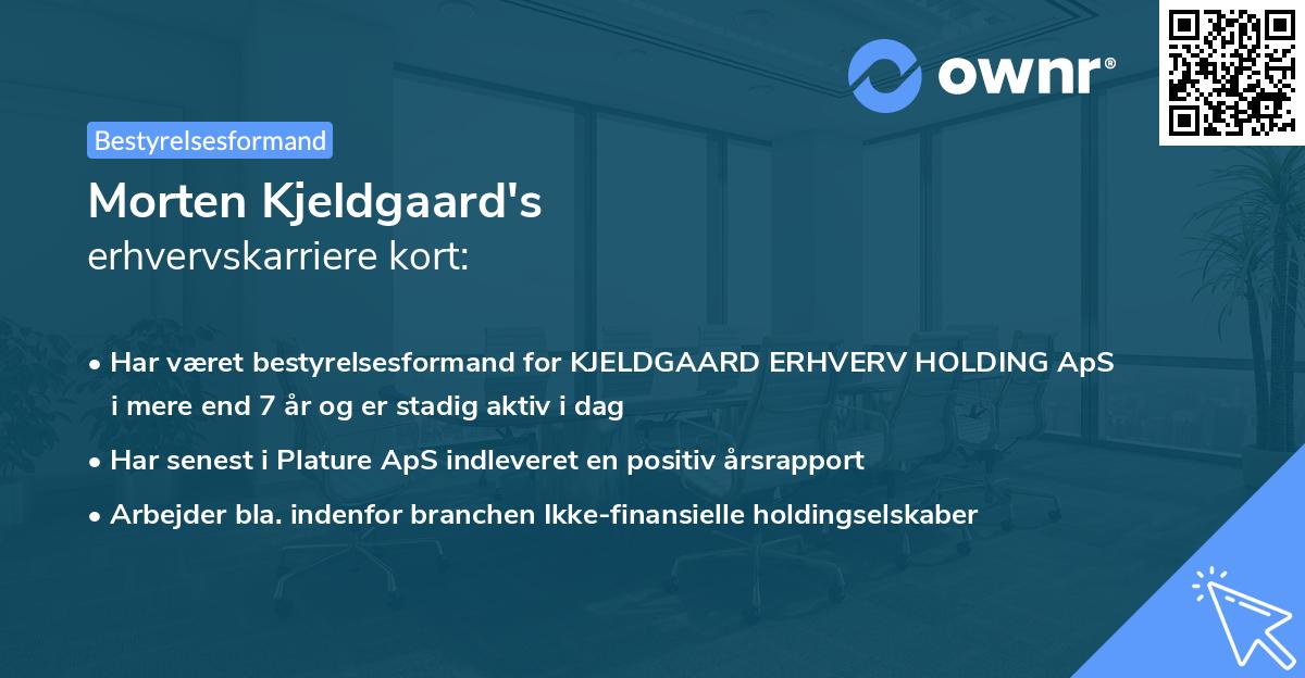 Morten Kjeldgaard's erhvervskarriere kort