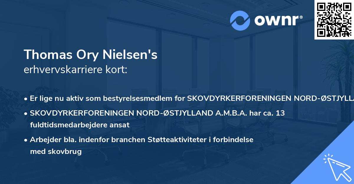 Thomas Ory Nielsen's erhvervskarriere kort