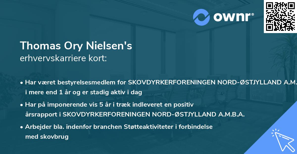 Thomas Ory Nielsen's erhvervskarriere kort