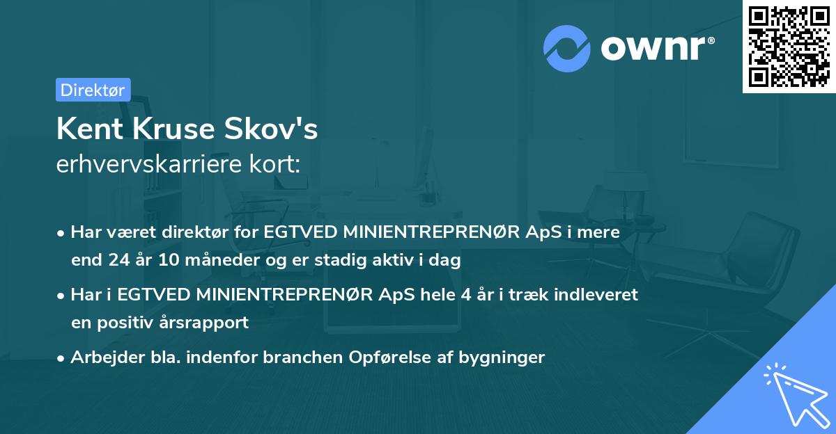Kent Kruse Skov's erhvervskarriere kort