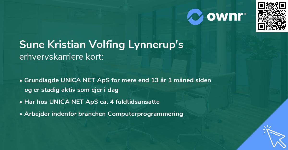 Sune Kristian Volfing Lynnerup's erhvervskarriere kort
