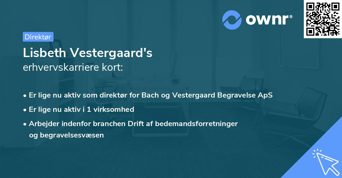 Lisbeth Vestergaard's erhvervskarriere kort