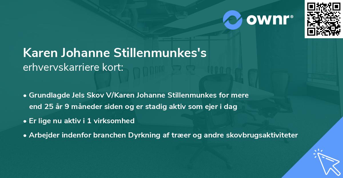 Karen Johanne Stillenmunkes's erhvervskarriere kort