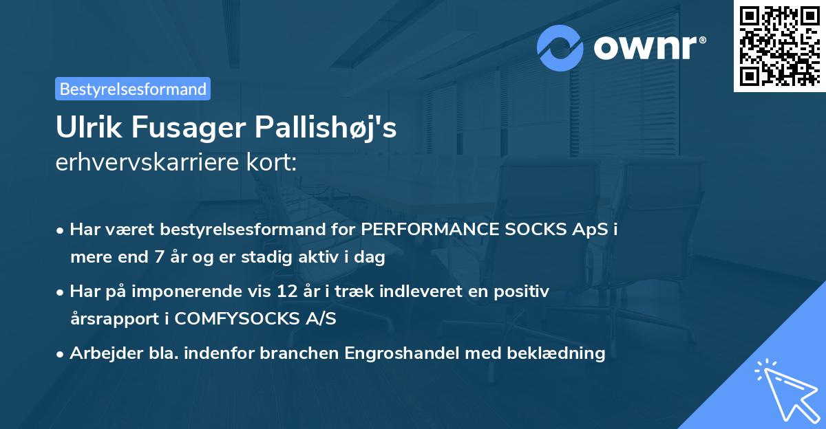 Ulrik Fusager Pallishøj's erhvervskarriere kort