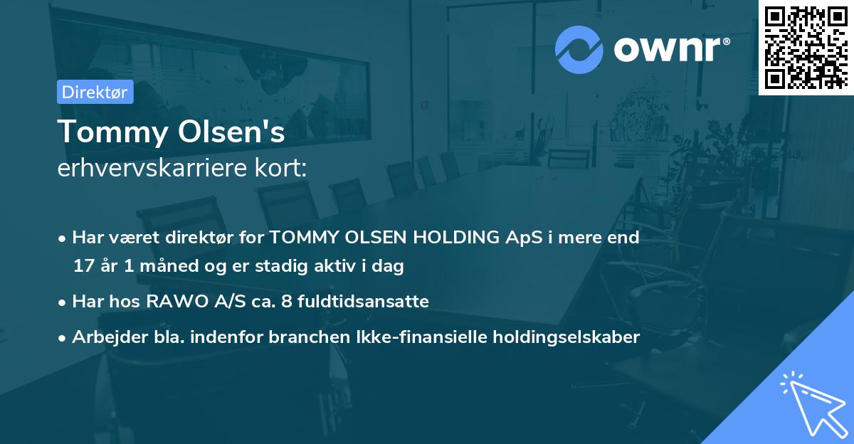Tommy Olsen's erhvervskarriere kort