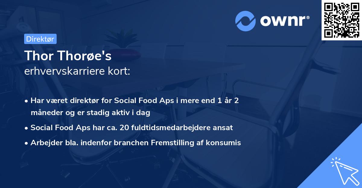 Thor Thorøe's erhvervskarriere kort