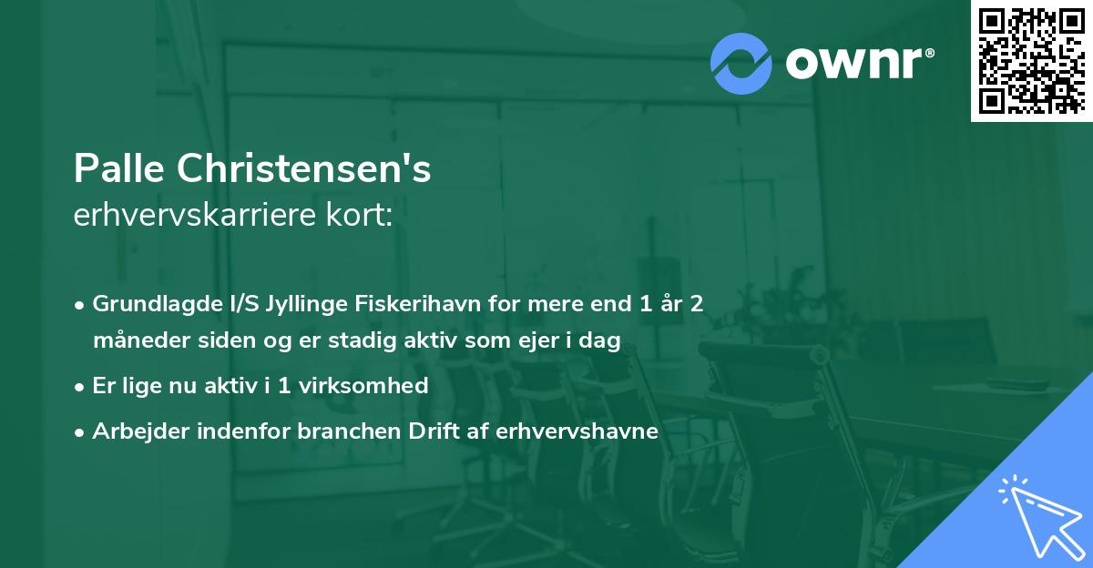 Palle Christensen's erhvervskarriere kort