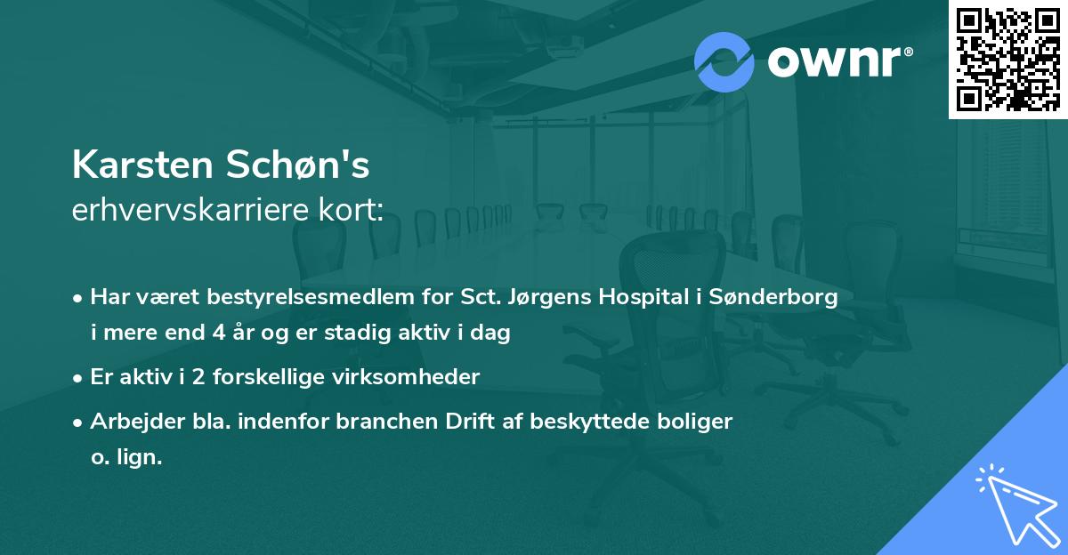 Karsten Schøn's erhvervskarriere kort
