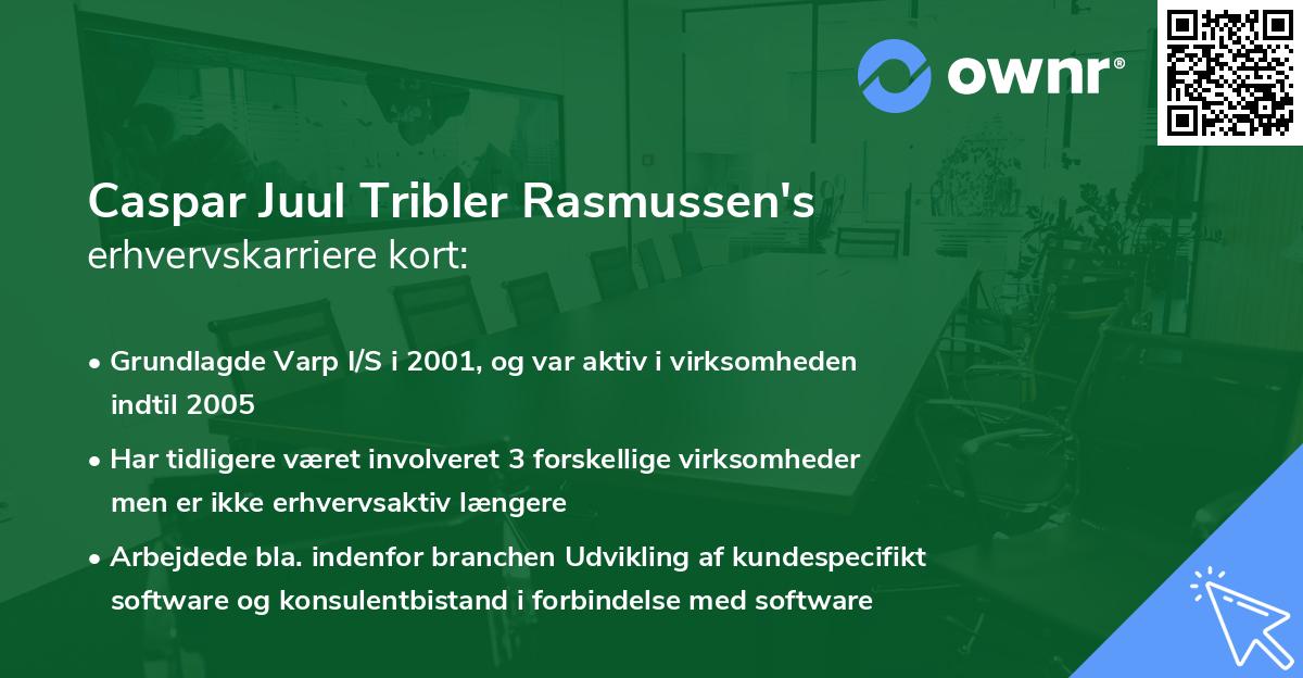 Caspar Juul Tribler Rasmussen's erhvervskarriere kort