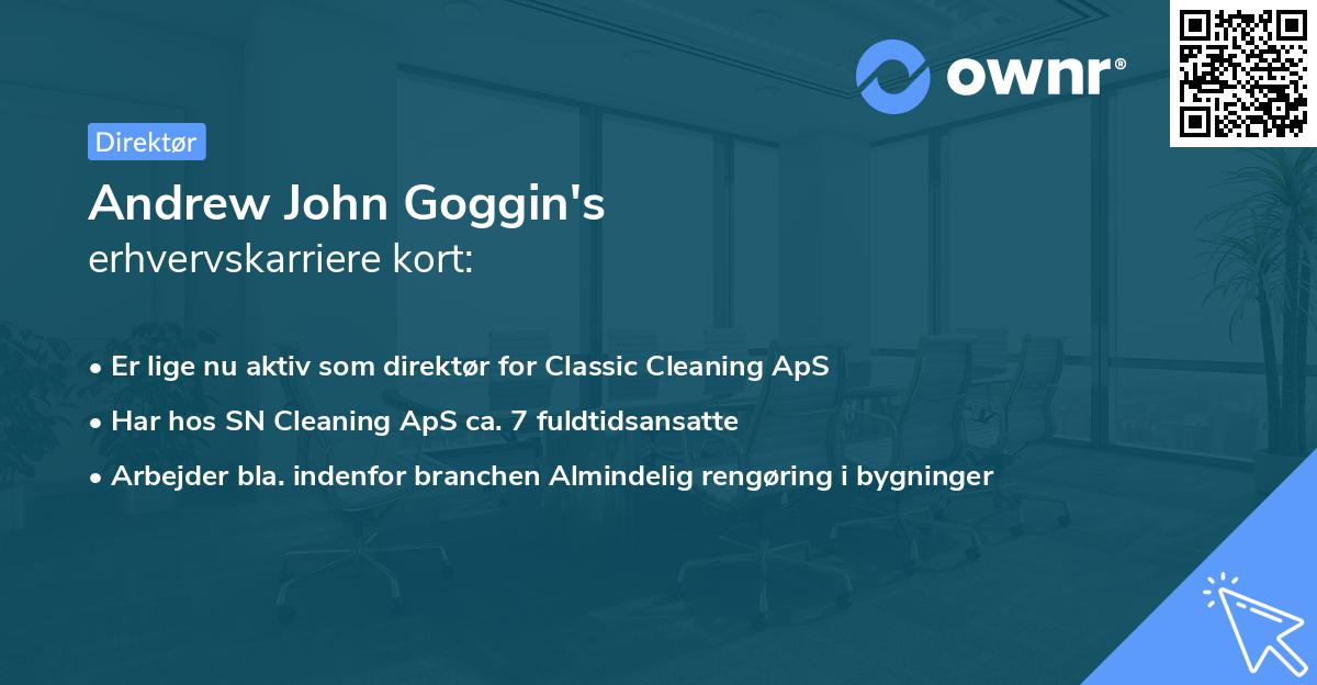 Andrew John Goggin's erhvervskarriere kort