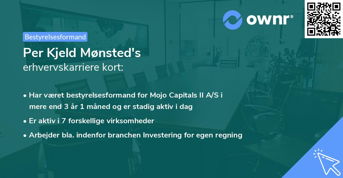 Per Kjeld Mønsted's erhvervskarriere kort