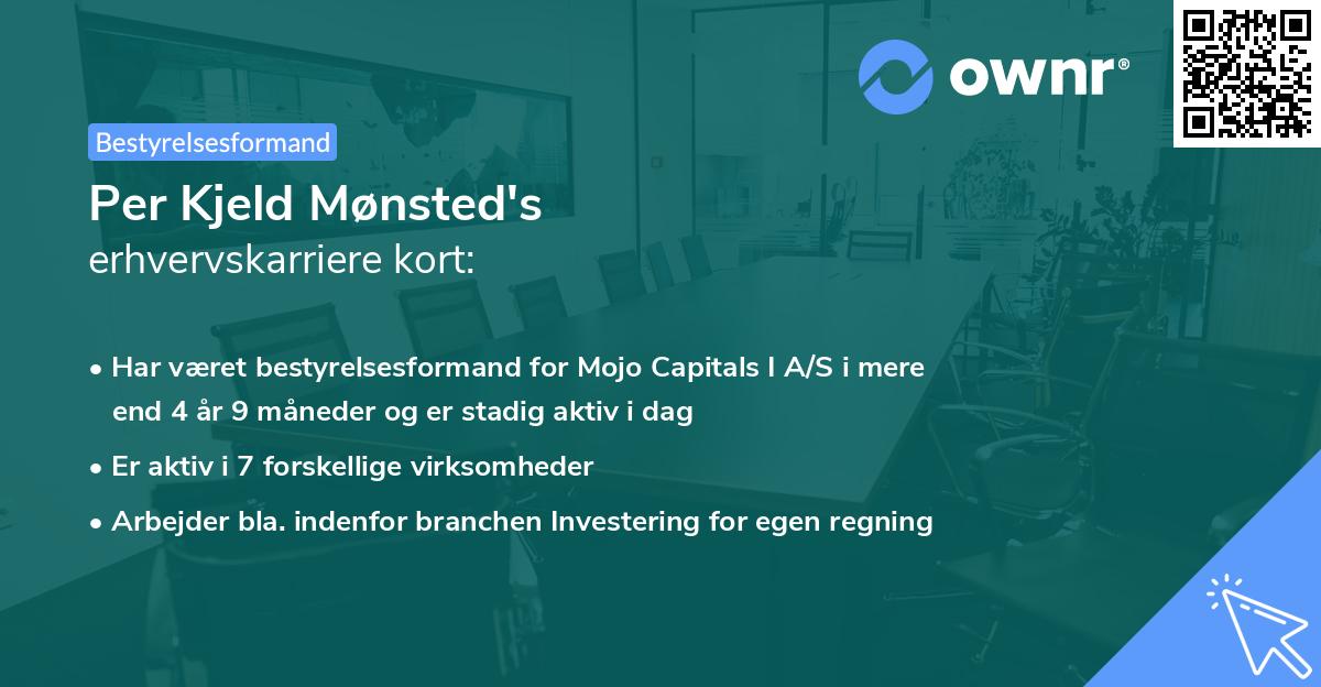 Per Kjeld Mønsted's erhvervskarriere kort