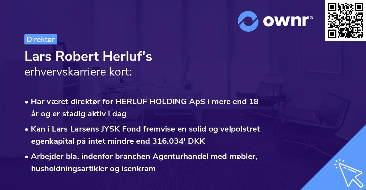 Lars Robert Herluf's erhvervskarriere kort