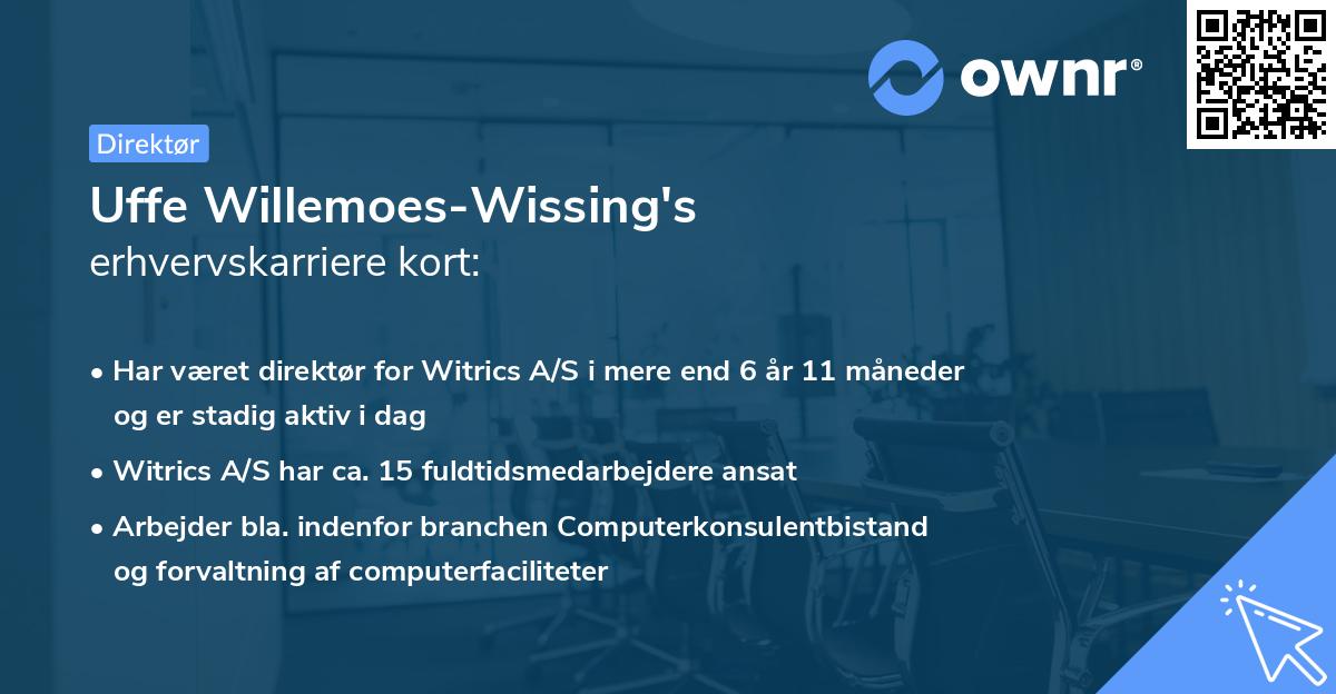 Uffe Willemoes-Wissing's erhvervskarriere kort