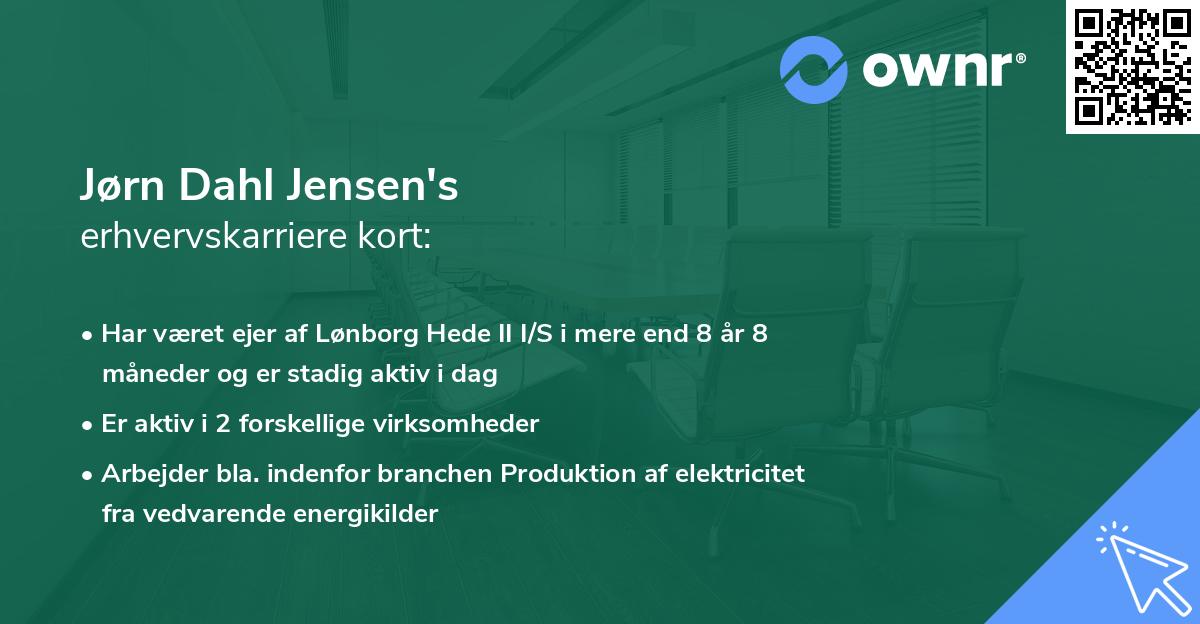 Jørn Dahl Jensen's erhvervskarriere kort