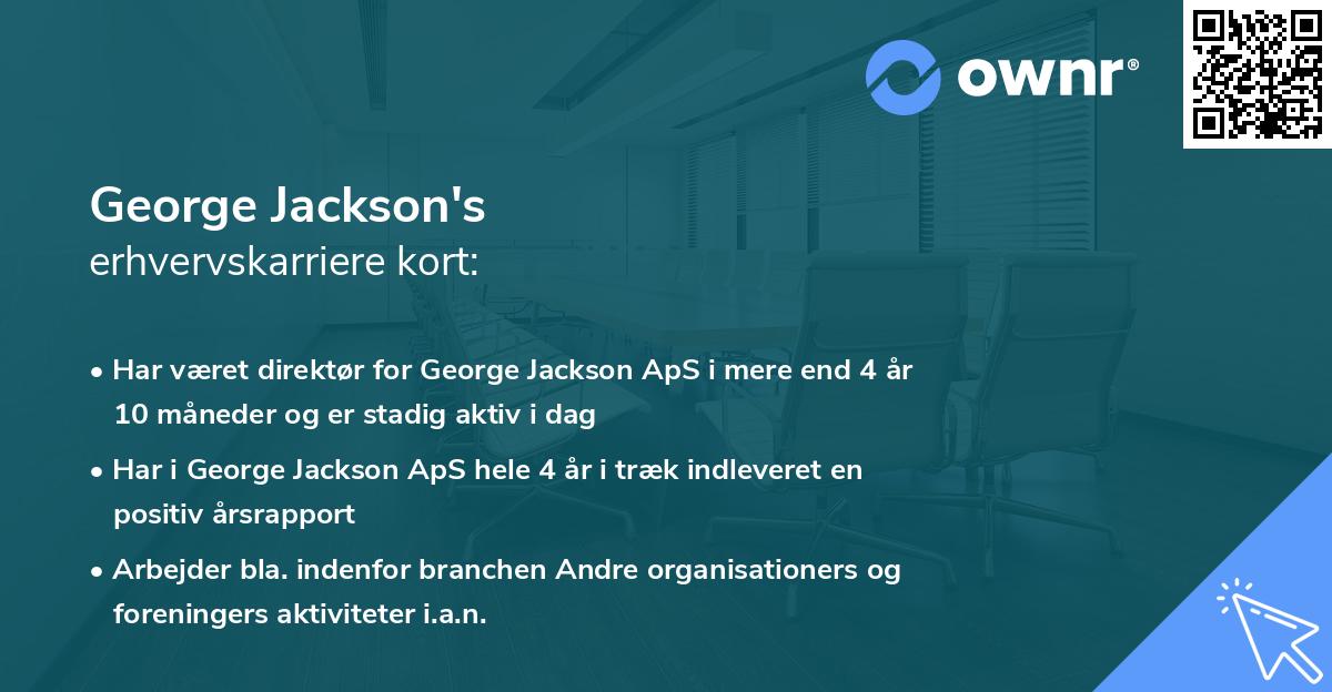 George Jackson's erhvervskarriere kort