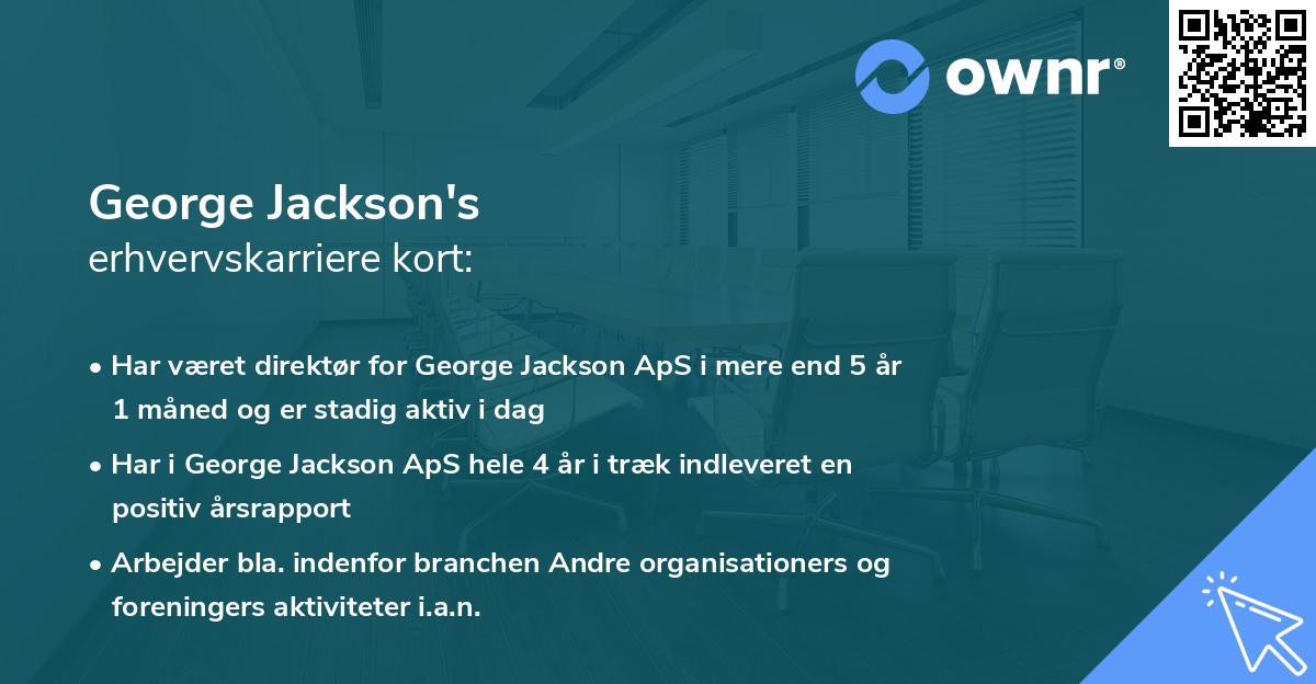 George Jackson's erhvervskarriere kort