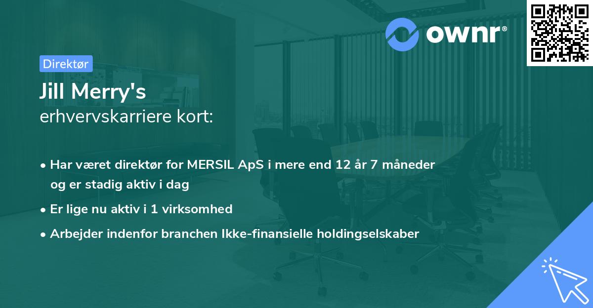 Jill Merry's erhvervskarriere kort
