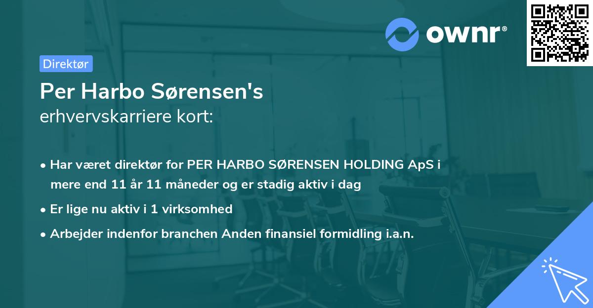 Per Harbo Sørensen's erhvervskarriere kort