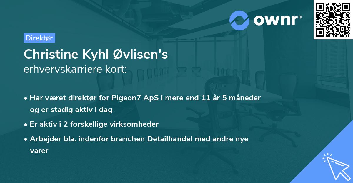 Christine Kyhl Øvlisen's erhvervskarriere kort